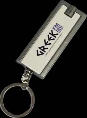 Greek FM Keyring with LED light